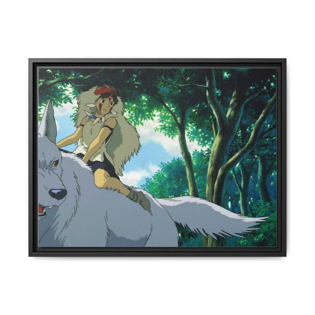 Anime Princess Mononoke Canvas Framed Art Print