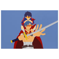 Kamina and Simon Tengen Toppa Gurren Lagann Jigsaw Puzzle