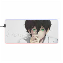 Load image into Gallery viewer, Hōtarō Oreki Face RGB LED Mouse Pad (Desk Mat)
