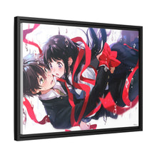 Load image into Gallery viewer, Eru Chitanda  And  Hōtarō Oreki Hugging Canvas Framed Art Print
