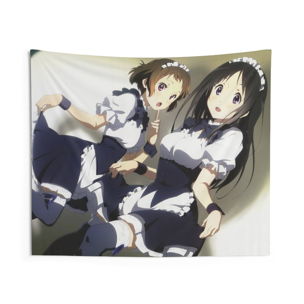 Eru Chitanda And Mayaka Ibara Maid Dress Indoor Wall Tapestry