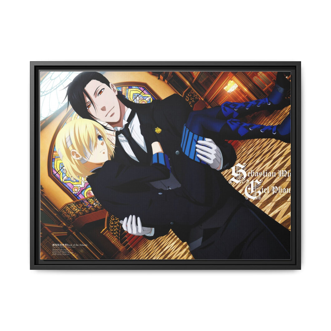 Black Butler Canvas Framed Art Print