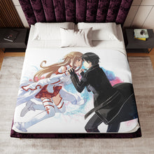 Load image into Gallery viewer, Kirito and Asuna Sherpa Blanket
