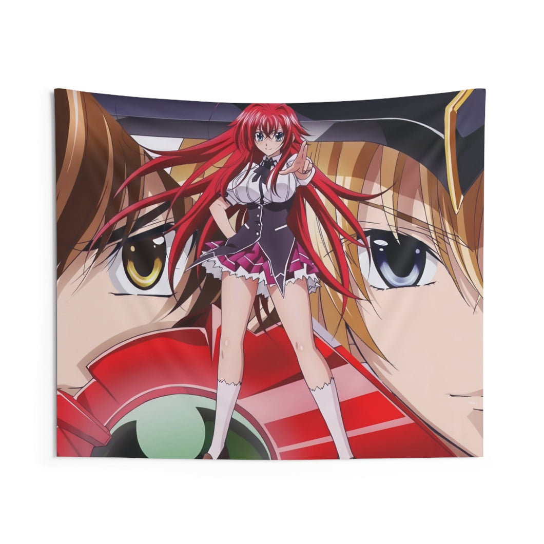 High School DxD Rias Gremory, Issei Hyoudou, Yuuto Kiba, Ddraig Indoor Wall Tapestry