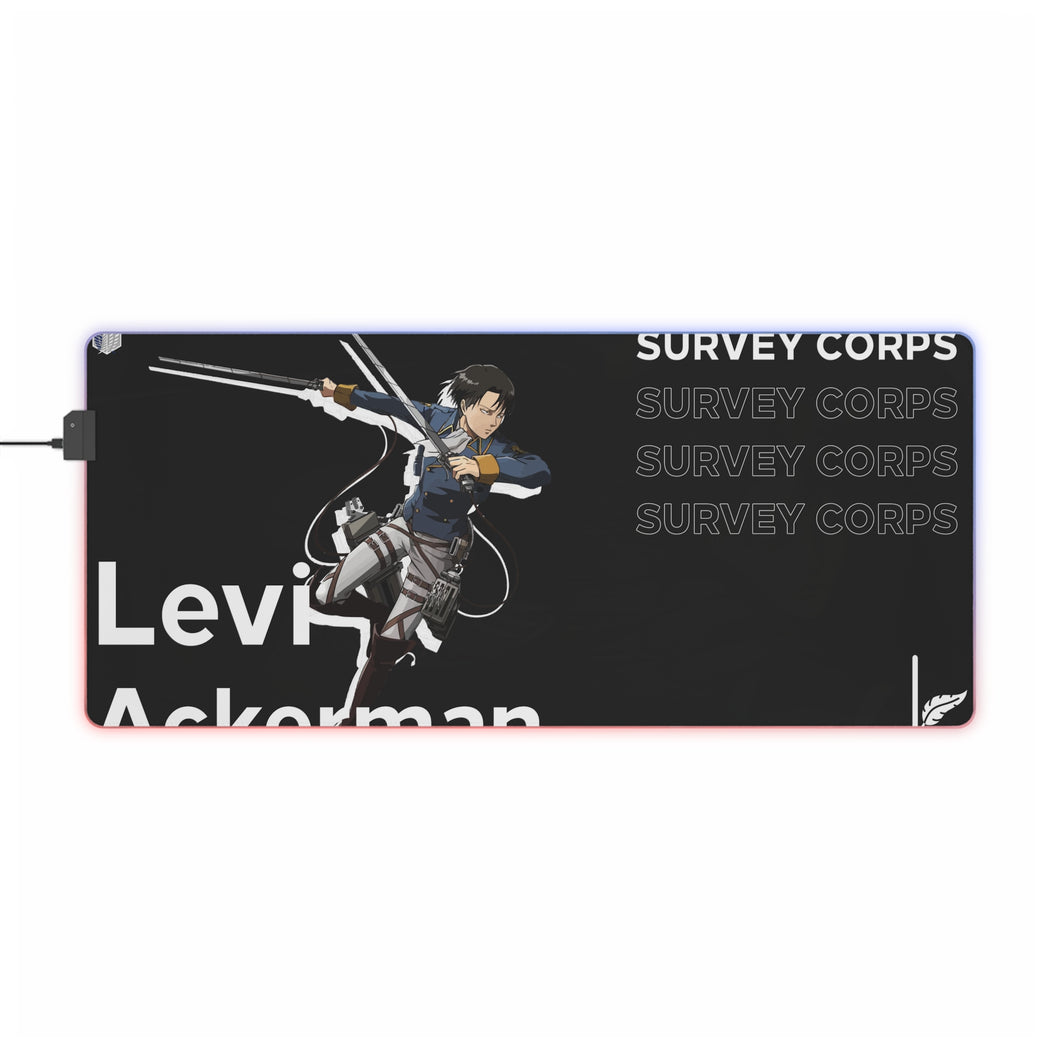 Levi Ackerman RGB LED Mouse Pad (Desk Mat)
