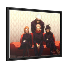 Load image into Gallery viewer, Satoru Gojo Yuji Itadori Nobara Kugisaki and Megumi Fushiguro Canvas Framed Art Print
