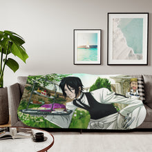 Load image into Gallery viewer, Black Butler Sherpa Blanket
