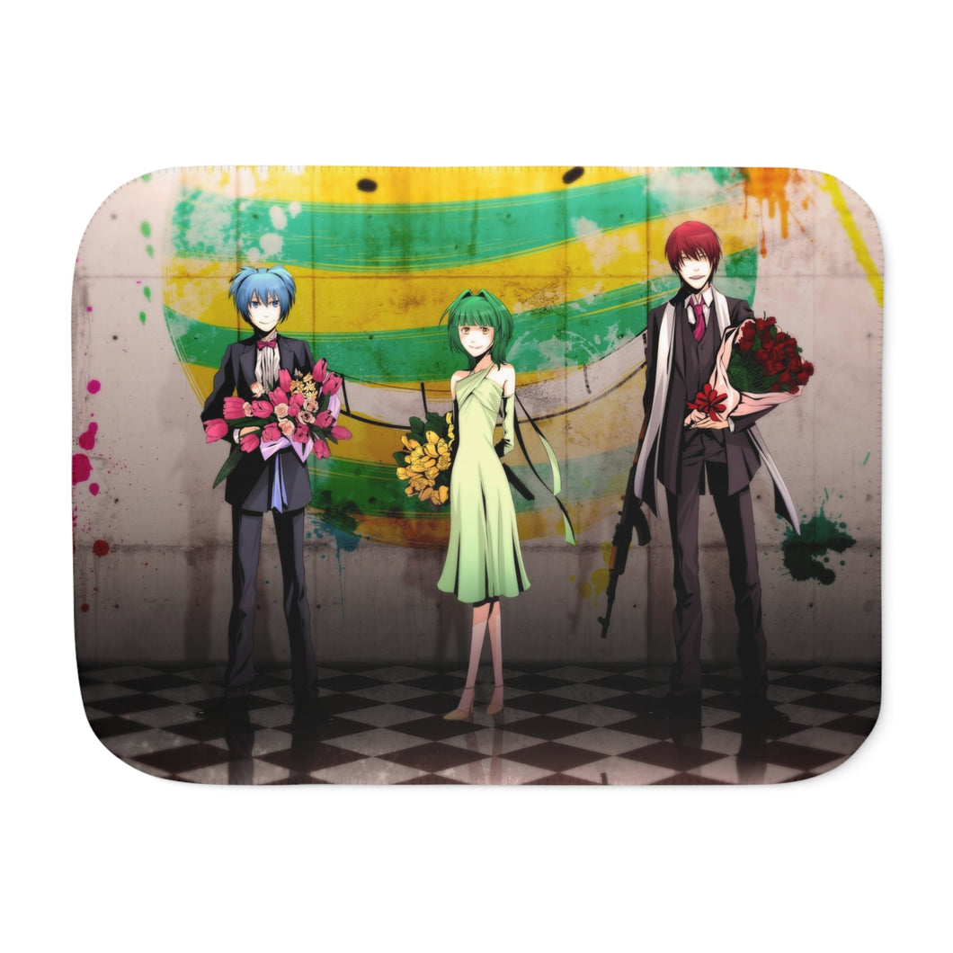 Karma,Nagisa and Kaede Sherpa Blanket