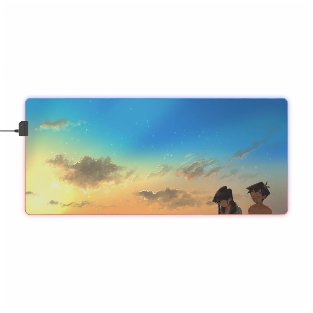Komi Can't Communicate Komi Shouko, Tadano Hitohito RGB LED Mouse Pad (Desk Mat)