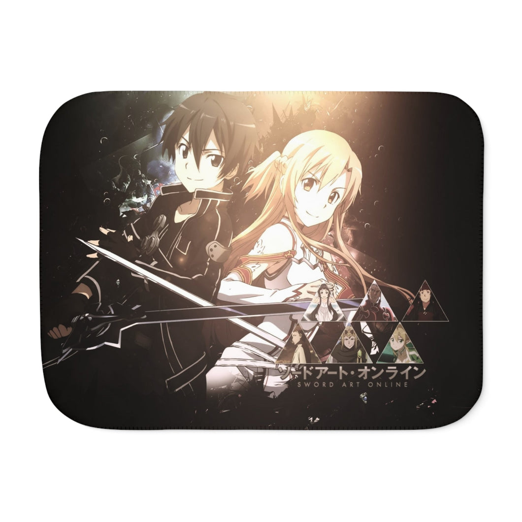 Asuna and Kirito (Sword Art Online) Sherpa Blanket