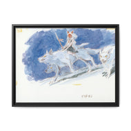 Anime Princess Mononoke Canvas Framed Art Print