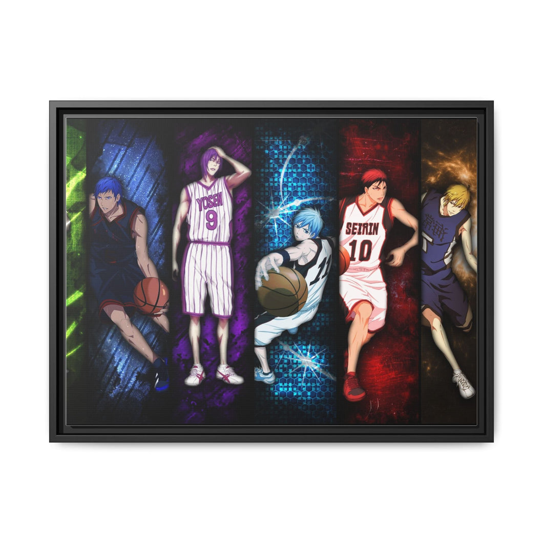 Kuroko's Basketball Tetsuya Kuroko, Daiki Aomine, Atsushi Murasakibara Canvas Framed Art Print