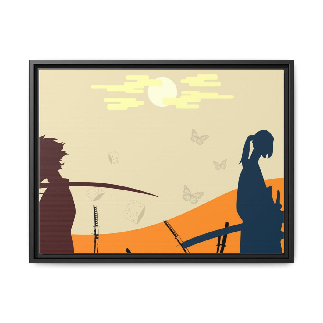 Anime Samurai Champloo Canvas Framed Art Print