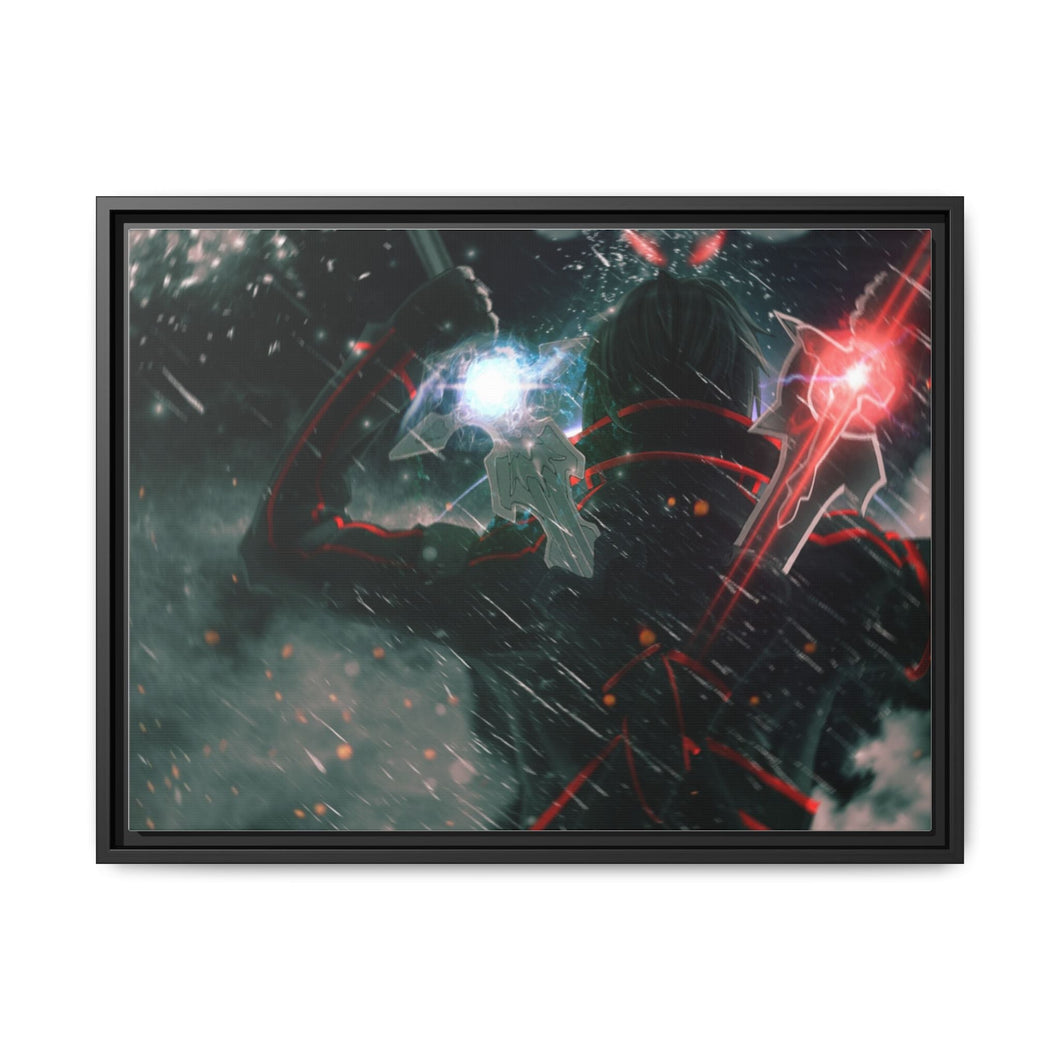 Sword Art Online Kazuto Kirigaya Canvas Framed Art Print