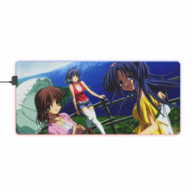 Load image into Gallery viewer, Clannad Nagisa Furukawa, Kotomi Ichinose, Ryou Fujibayashi RGB LED Mouse Pad (Desk Mat)
