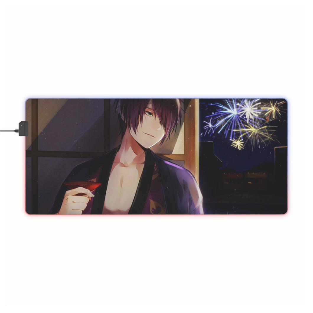 Gintama Shinsuke Takasugi RGB LED Mouse Pad (Desk Mat)