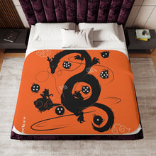 Load image into Gallery viewer, Dragon Ball Dragon Sherpa Blanket
