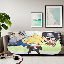 Load image into Gallery viewer, Mitsuki, Sarada and Boruto Sherpa Blanket
