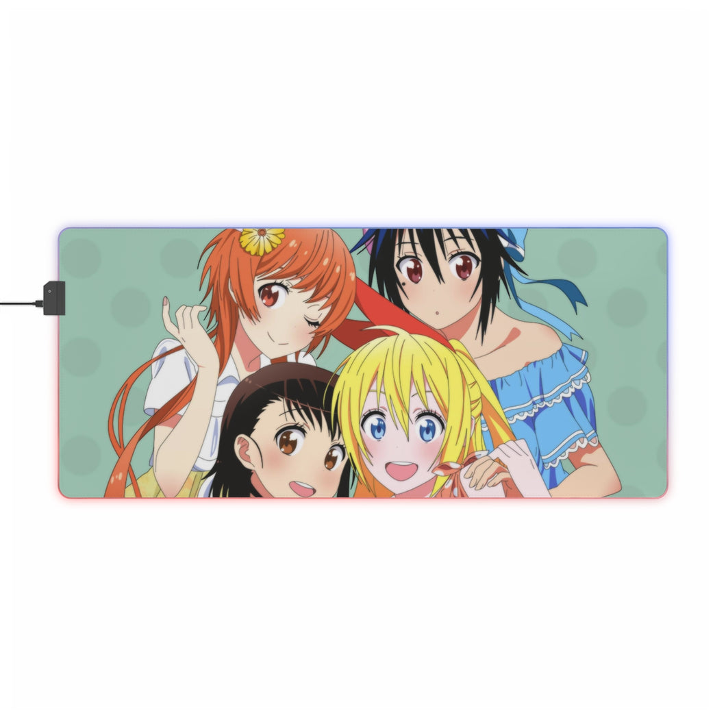 Nisekoi Chitoge Kirisaki, Kosaki Onodera, Seishirou Tsugumi, Marika Tachibana RGB LED Mouse Pad (Desk Mat)