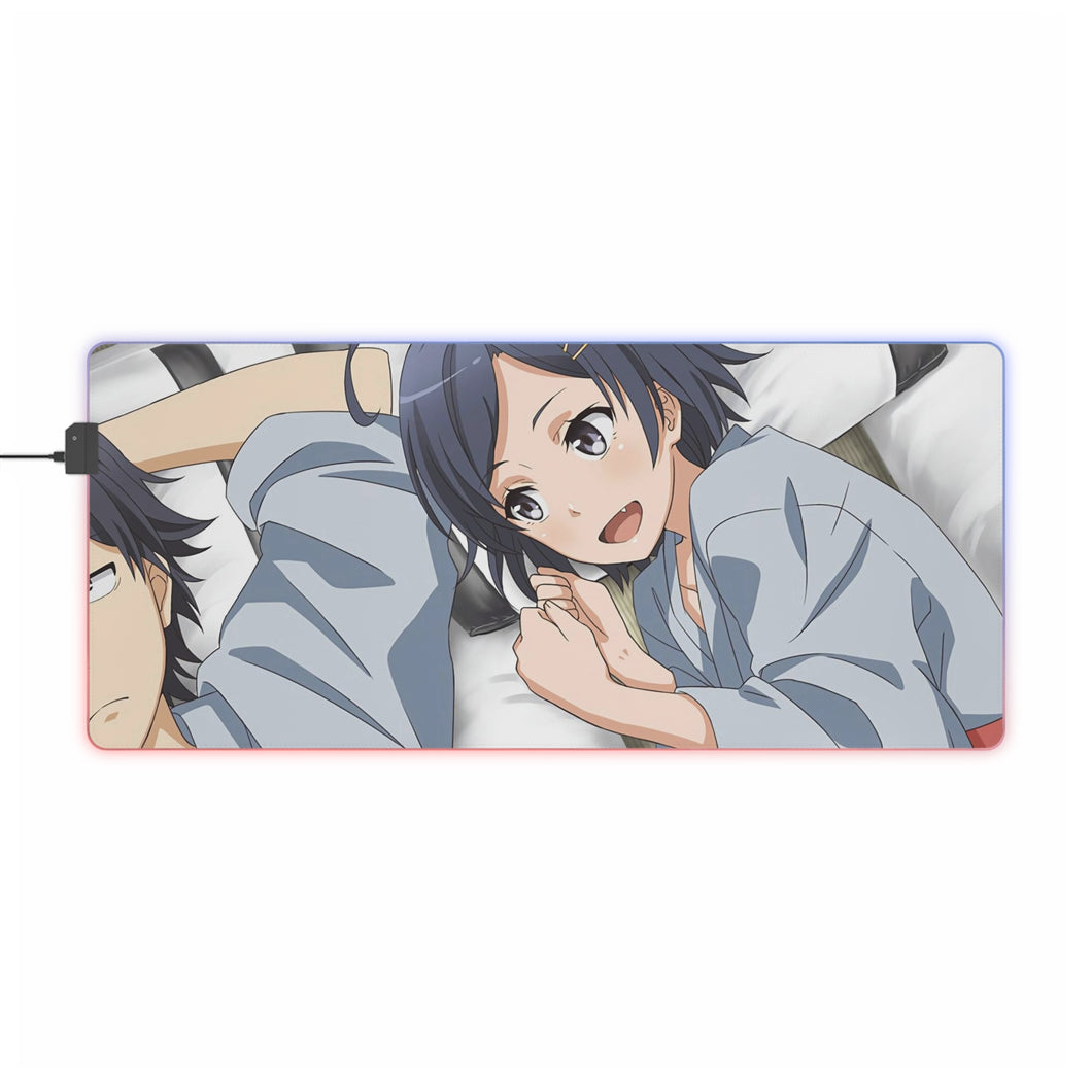 My Teen Romantic Comedy SNAFU Hachiman Hikigaya, Komachi Hikigaya RGB LED Mouse Pad (Desk Mat)