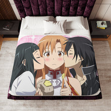 Load image into Gallery viewer, Kirito,Asuna and Yui Sherpa Blanket
