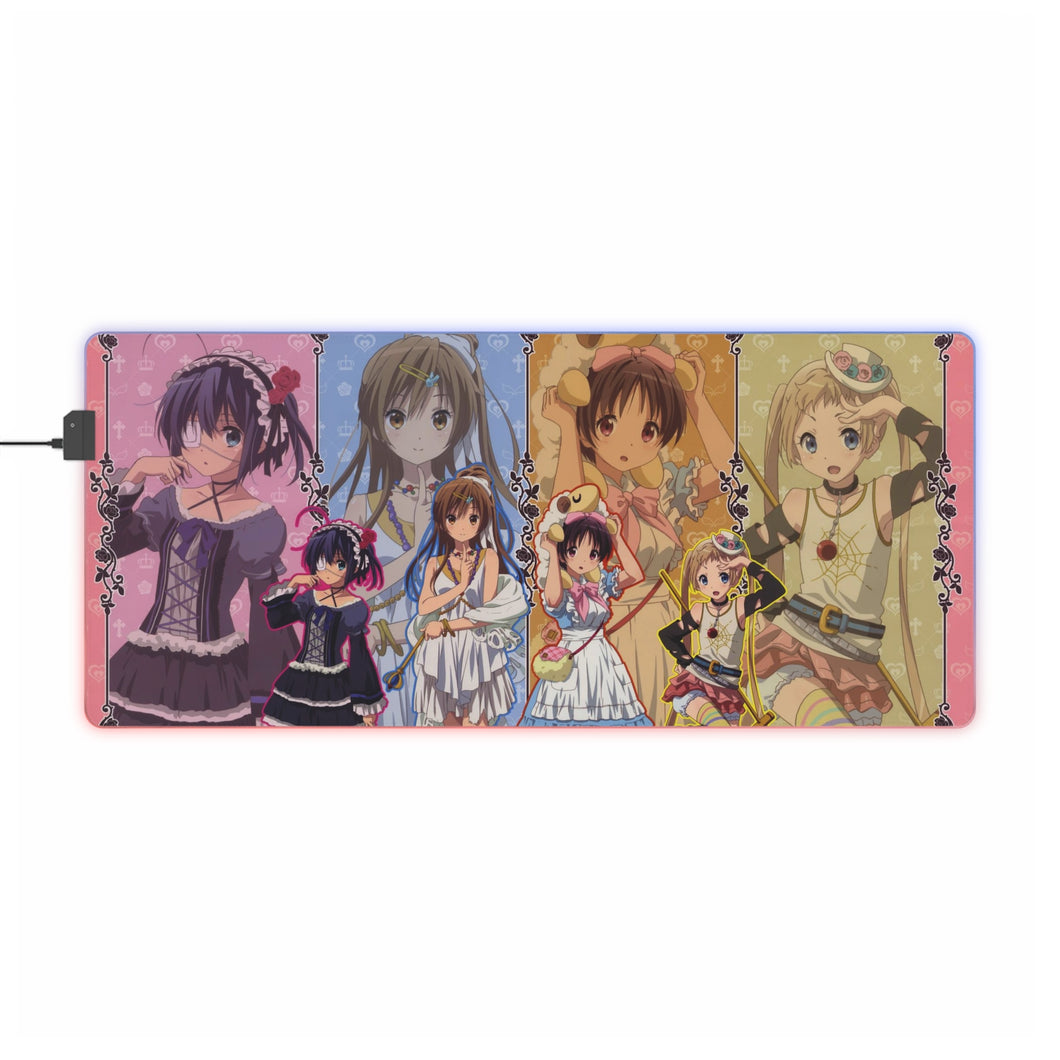Love, Chunibyo & Other Delusions Rikka Takanashi, Sanae Dekomori, Shinka Nibutani, Kumin Tsuyuri RGB LED Mouse Pad (Desk Mat)