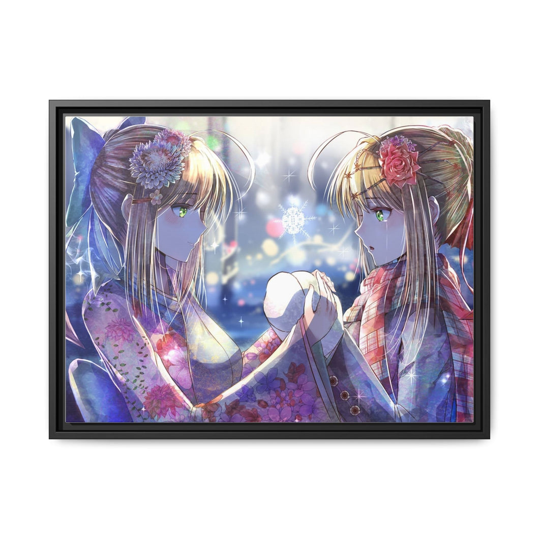 Saber Lily Canvas Framed Art Print