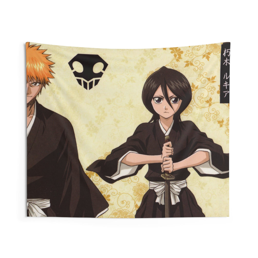 Bleach Ichigo Kurosaki, Rukia Kuchiki Indoor Wall Tapestry