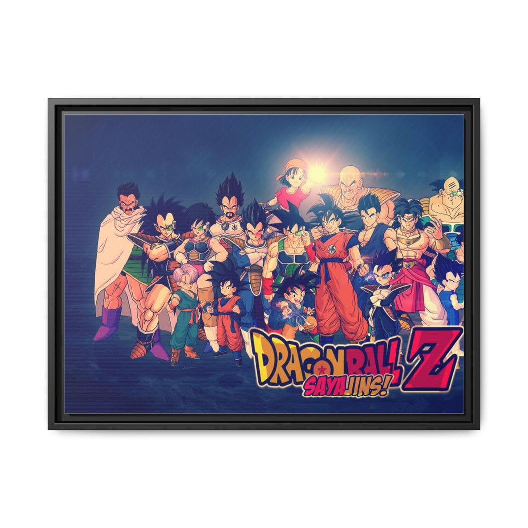 Dragon Ball Z Sayajins! Canvas Framed Art Print