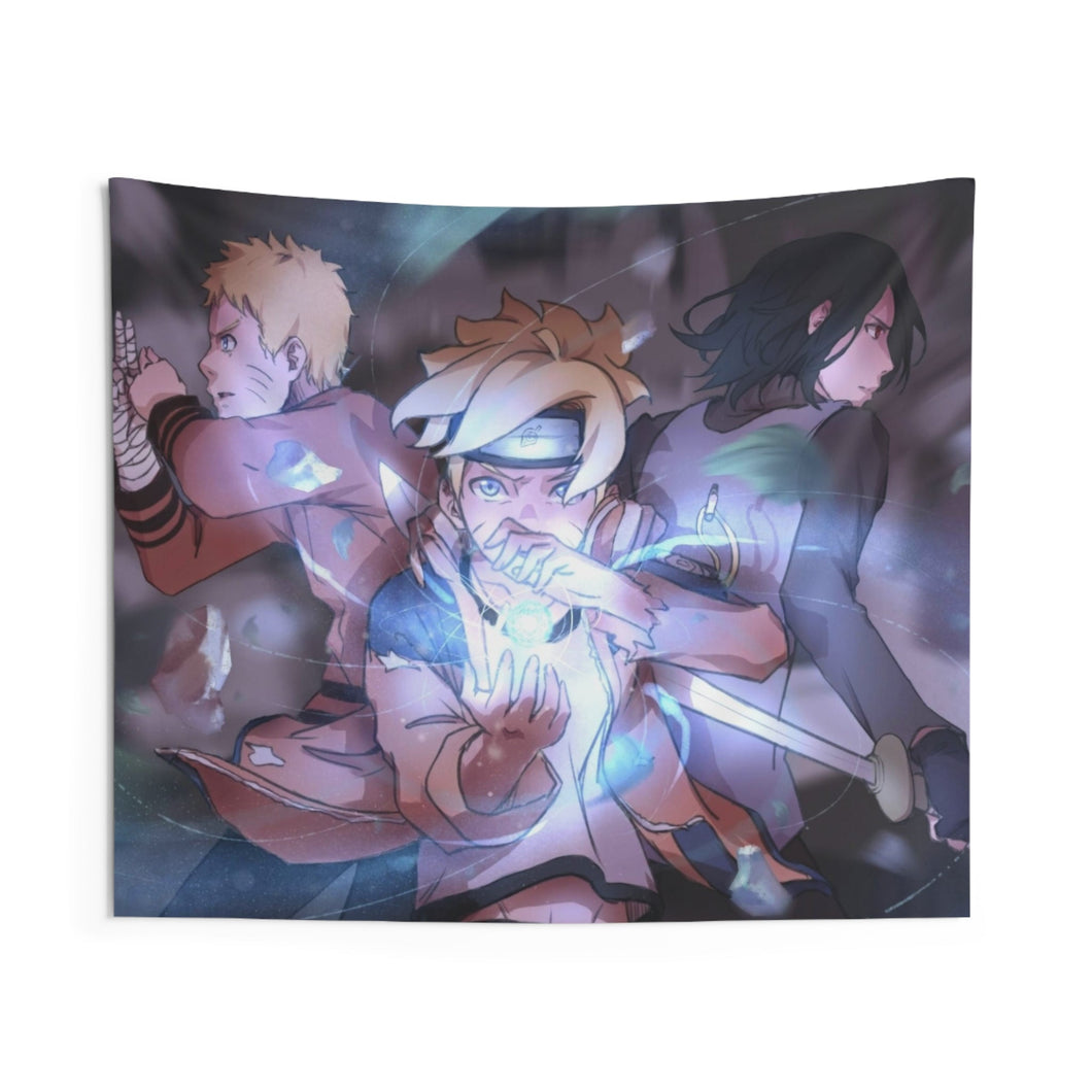 Naruto, Sasuke and Boruto Indoor Wall Tapestry