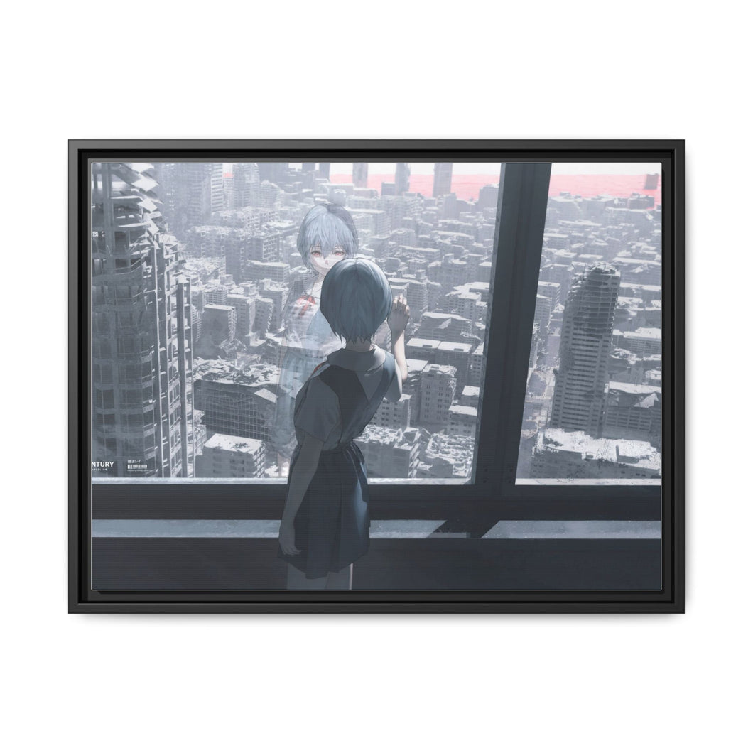 Anime Neon Genesis Evangelion Canvas Framed Art Print