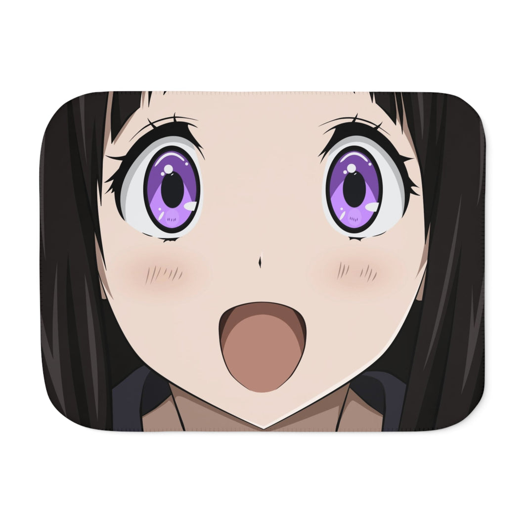 Eru Chitanda Smiling face Sherpa Blanket