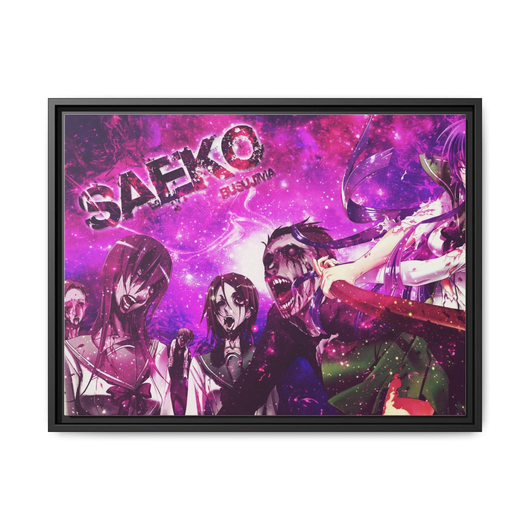 Highschool Of The Dead Canvas Framed Art Print