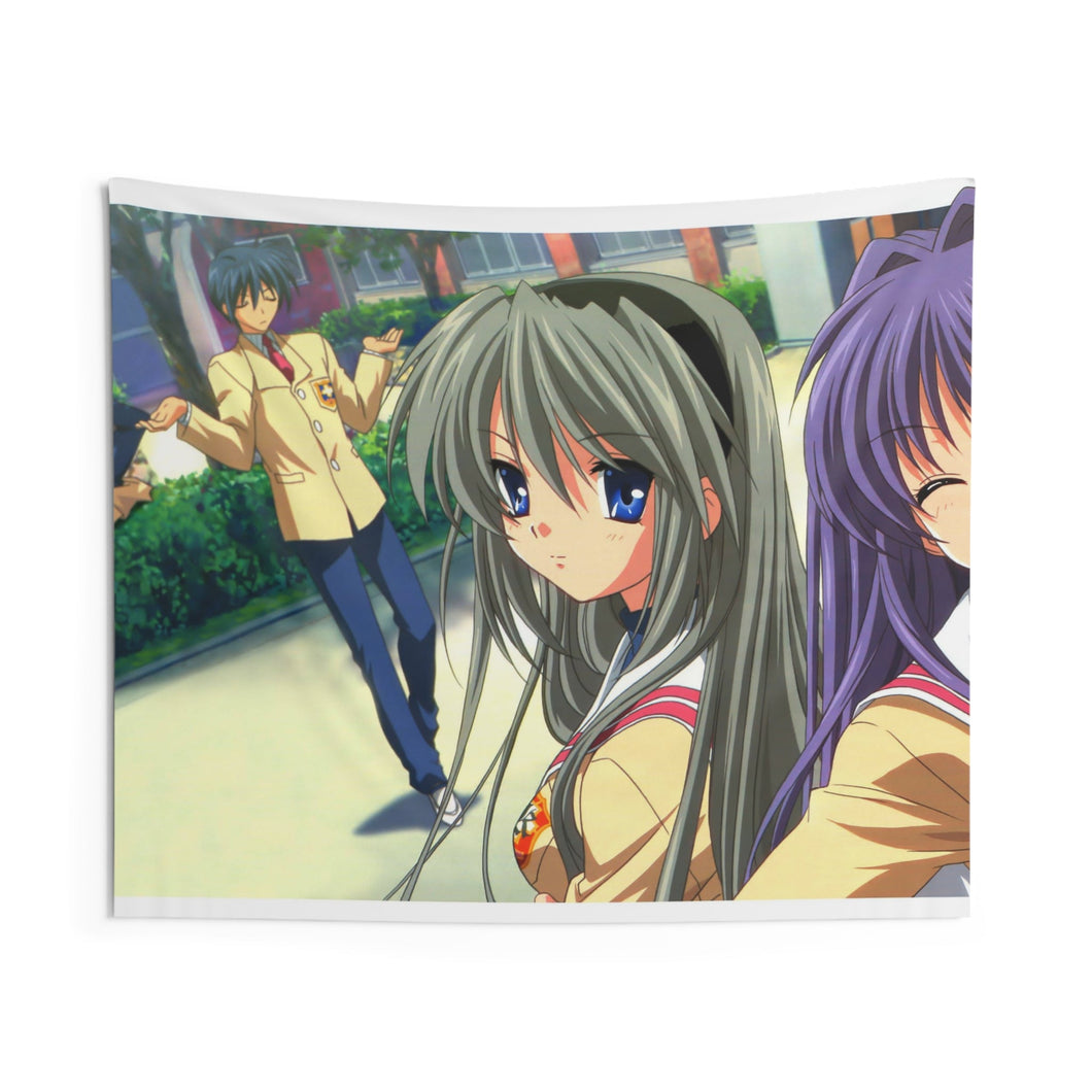 Clannad Tomoya Okazaki, Tomoyo Sakagami, Kyou Fujibayashi Indoor Wall Tapestry