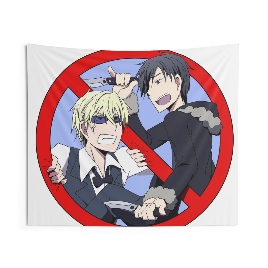 Durarara!! Izaya Orihara, Shizuo Heiwajima Indoor Wall Tapestry