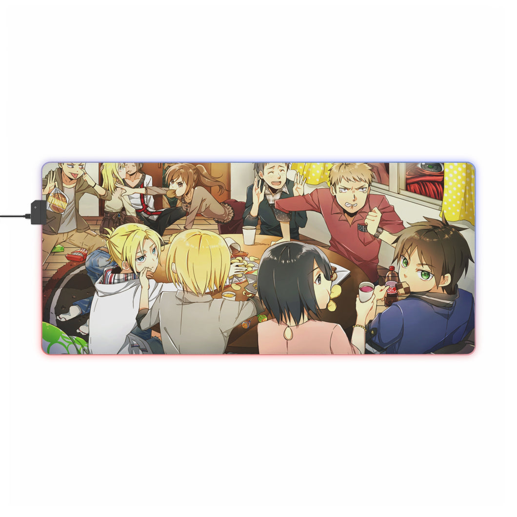 Anime Attack On Titan RGB LED Mouse Pad (Desk Mat)