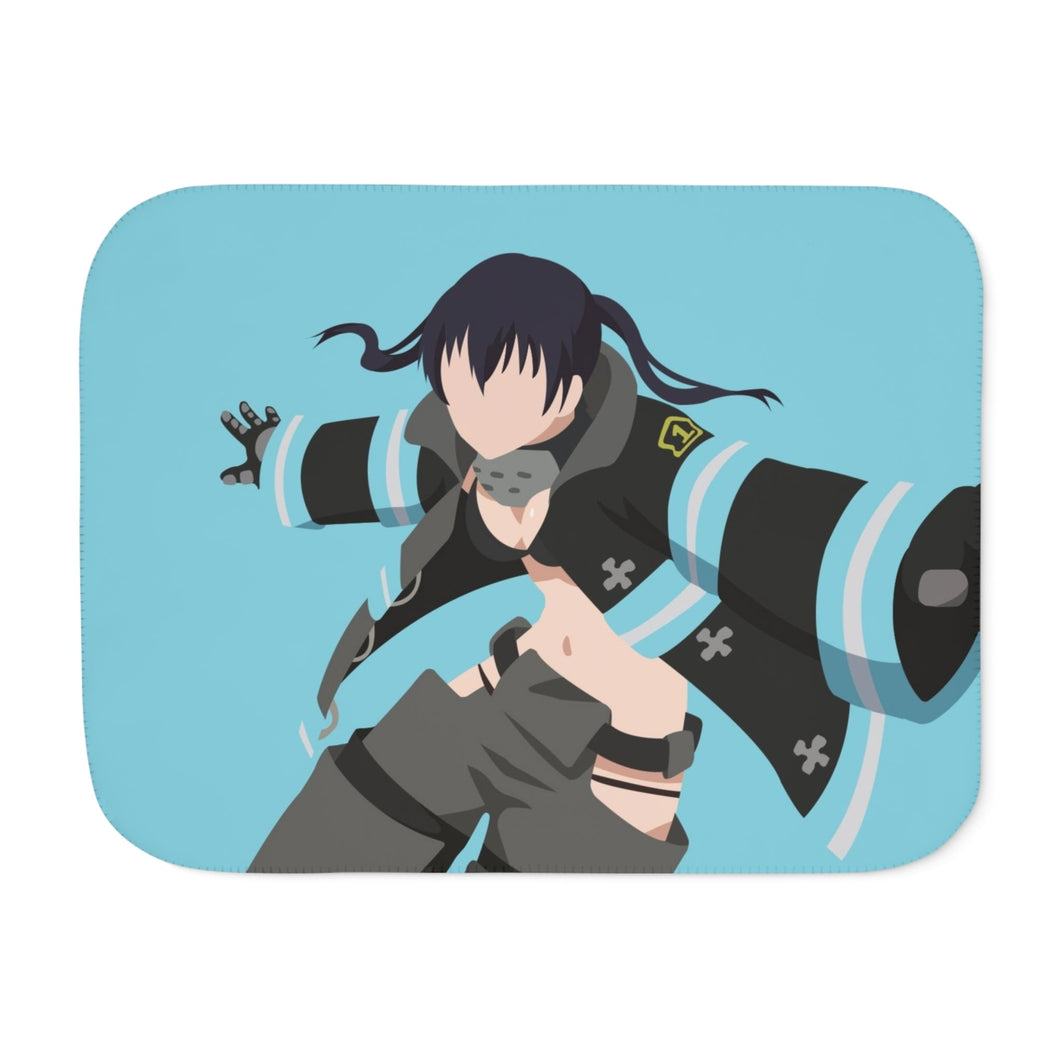 Tamaki Kotatsu from Fire Force Minimalistfor Dekstop Sherpa Blanket
