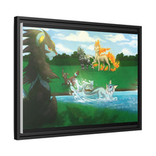 Load image into Gallery viewer, Pokemon team Canvas Framed Art Print

