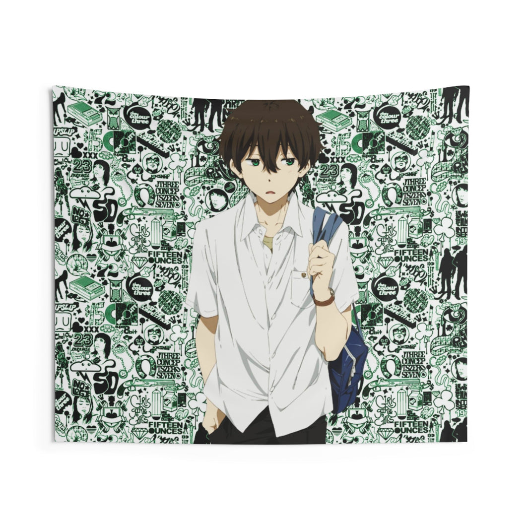 Hōtarō Oreki Going to school Indoor Wall Tapestry