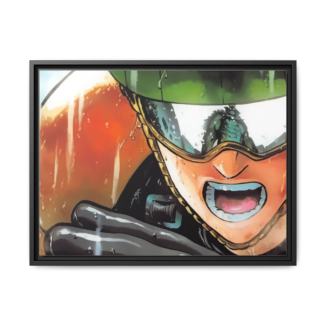 License-less Rider Canvas Framed Art Print