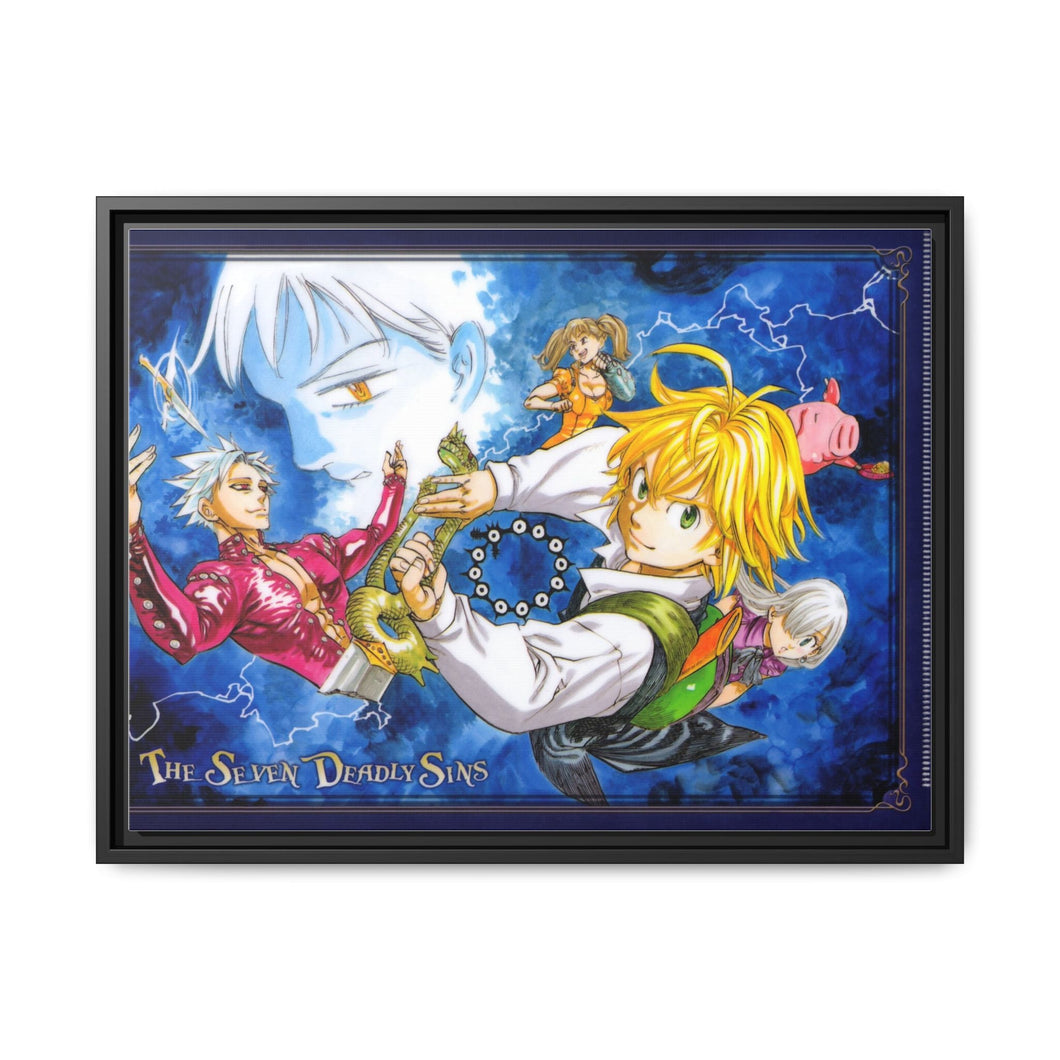 The Seven Deadly Sins Canvas Framed Art Print