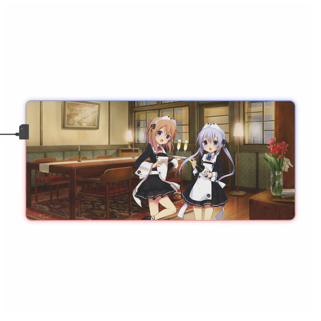 Is The Order A Rabbit? RGB LED Mouse Pad (Desk Mat)