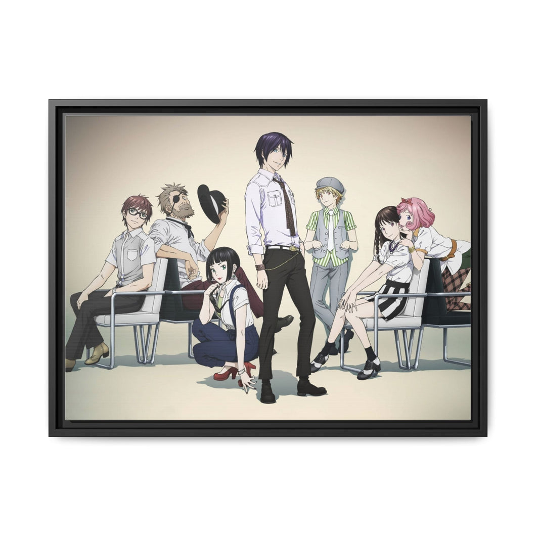 Noragami Yato, Yukine, Hiyori Iki, Kofuku Ebisu, Kazuma Canvas Framed Art Print