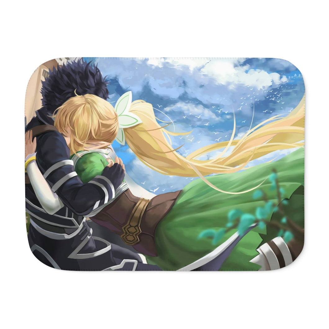 Kirito and Leafa Sherpa Blanket
