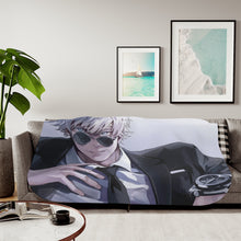 Load image into Gallery viewer, Satoru Gojo Sherpa Blanket
