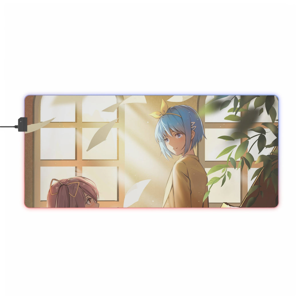Puella Magi Madoka Magica Madoka Kaname, Sayaka Miki RGB LED Mouse Pad (Desk Mat)