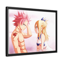 Load image into Gallery viewer, Fairy Tail Natsu Dragneel, Lucy Heartfilia Canvas Framed Art Print
