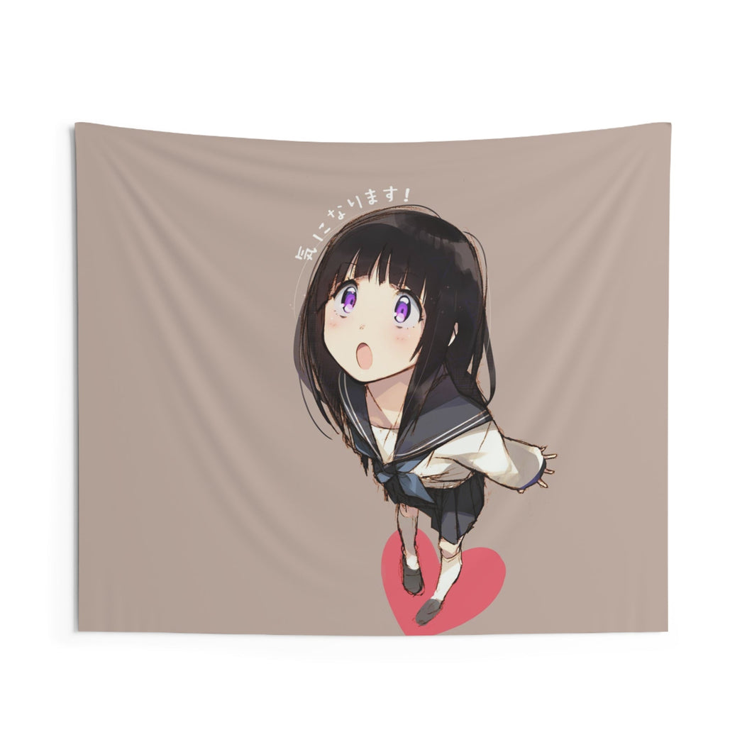 Eru Chitanda  Looking up Indoor Wall Tapestry