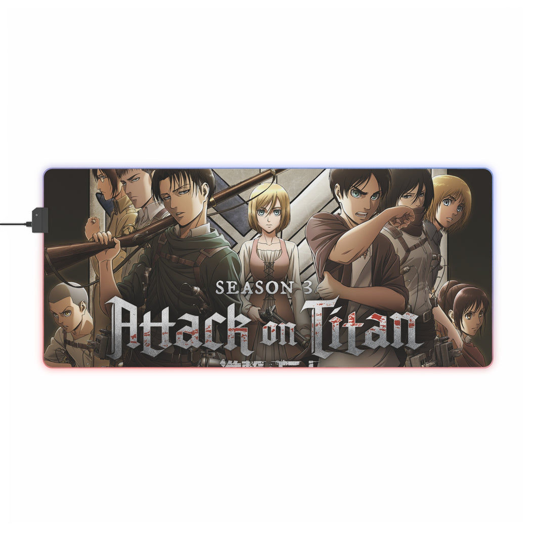 Anime Attack On Titan RGB LED Mouse Pad (Desk Mat)