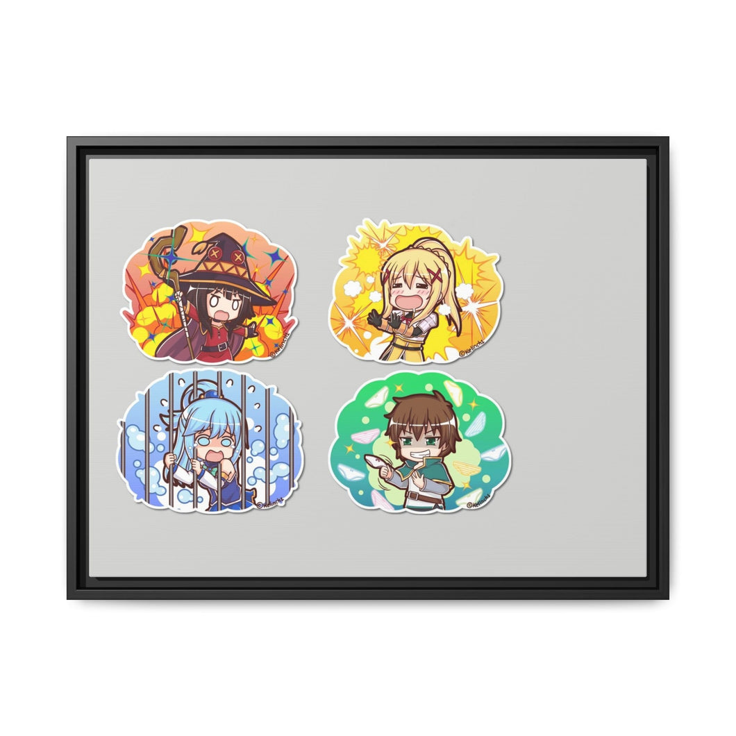 KonoSuba - God’s blessing on this wonderful world!! Canvas Framed Art Print